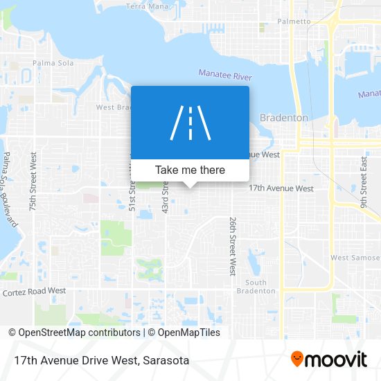 17th Avenue Drive West map