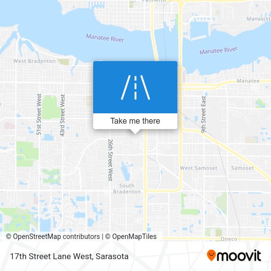 17th Street Lane West map