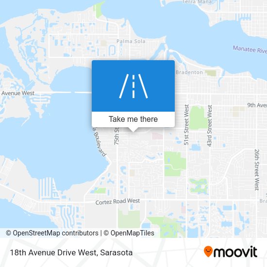 18th Avenue Drive West map