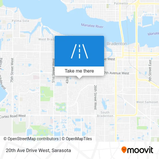 20th Ave Drive West map