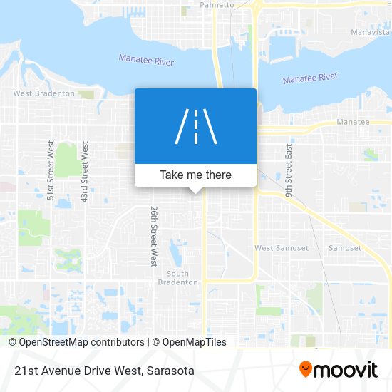 21st Avenue Drive West map
