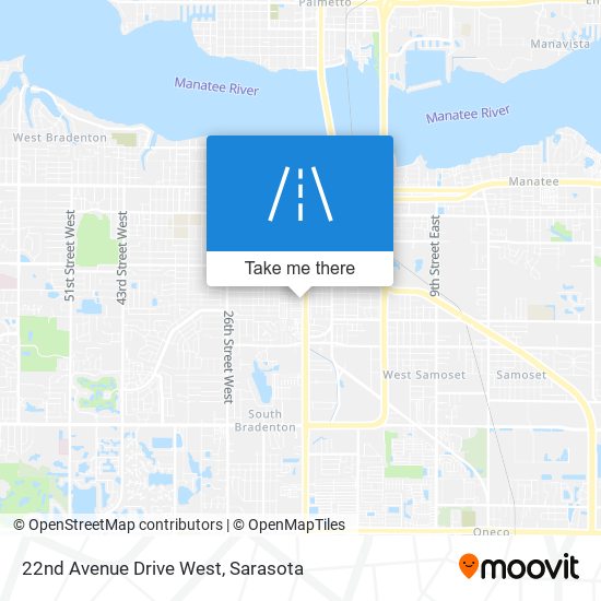 22nd Avenue Drive West map