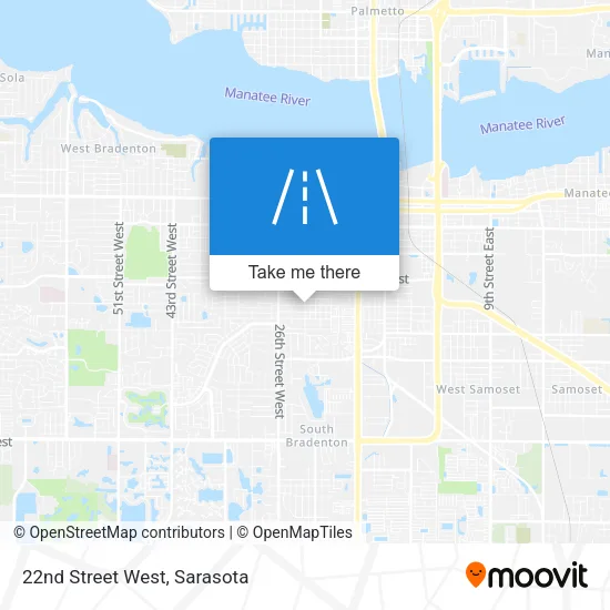 22nd Street West map