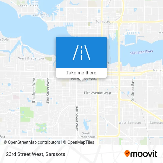 23rd Street West map