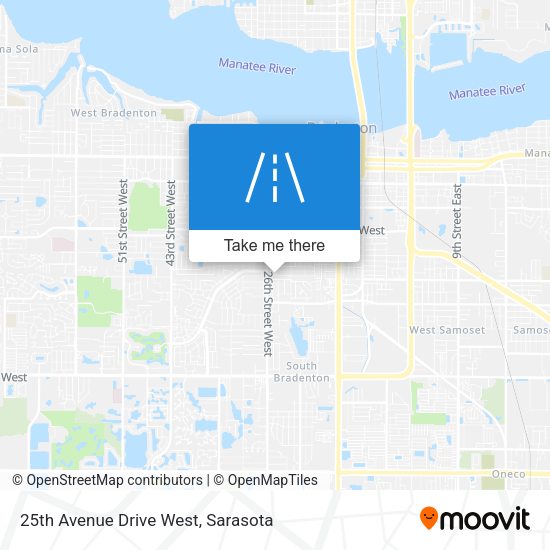 25th Avenue Drive West map