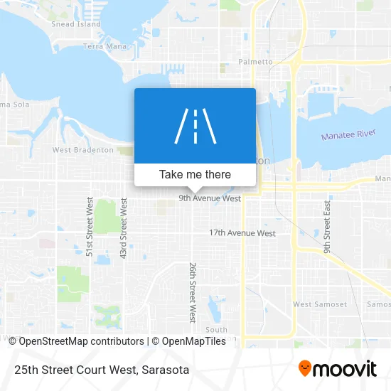 25th Street Court West map