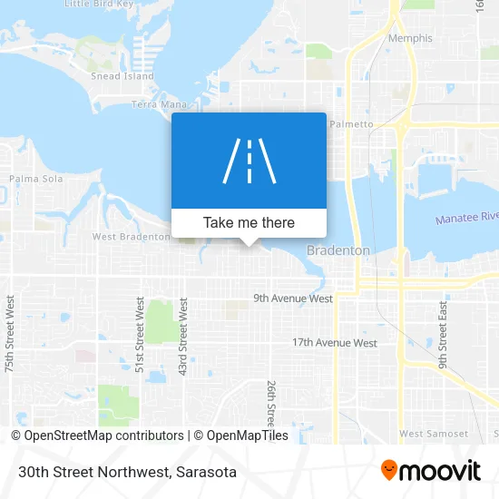 30th Street Northwest map