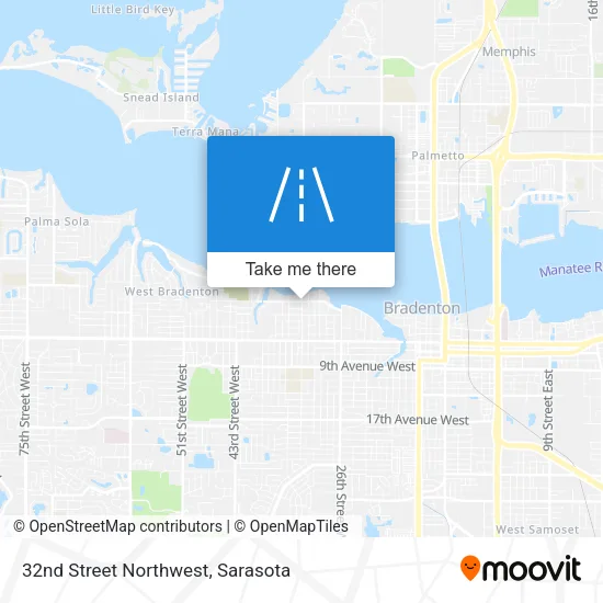 32nd Street Northwest map