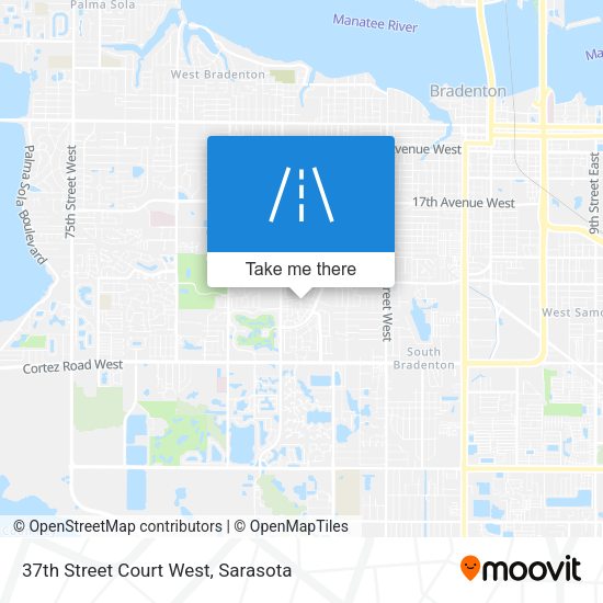 37th Street Court West map