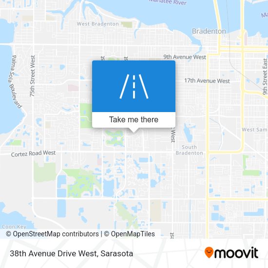 Mapa de 38th Avenue Drive West