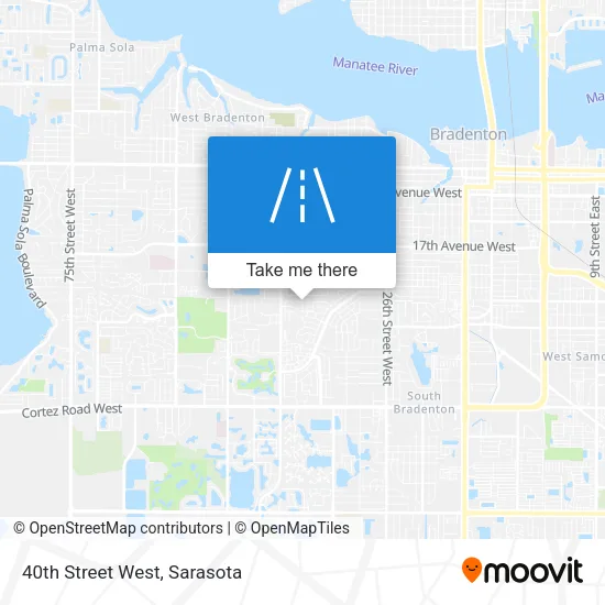 40th Street West map
