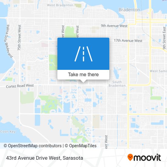 43rd Avenue Drive West map