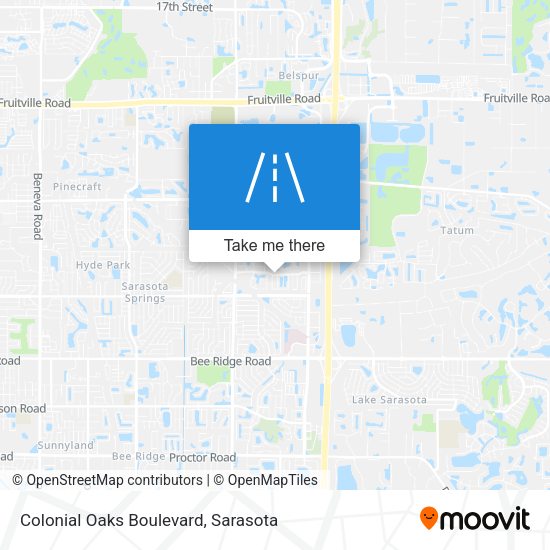 Colonial Oaks Boulevard map