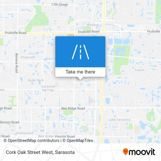 Cork Oak Street West map