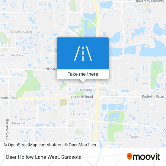 Deer Hollow Lane West map