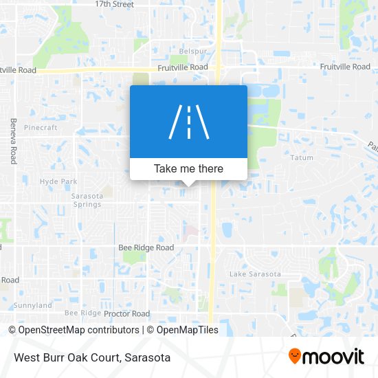 West Burr Oak Court map