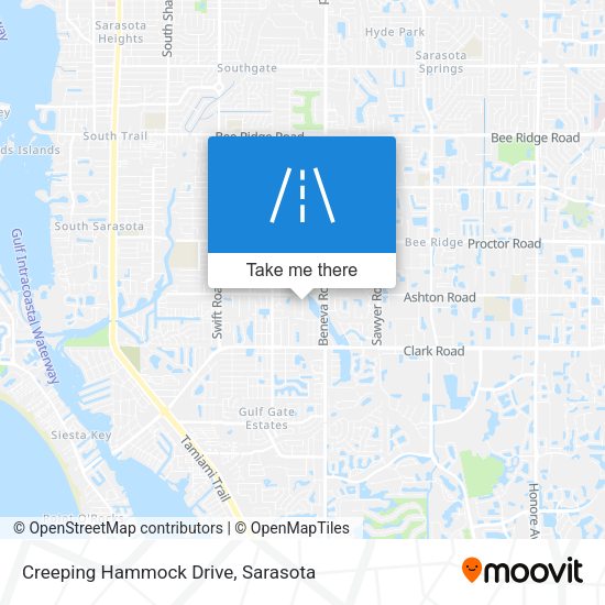 Creeping Hammock Drive map