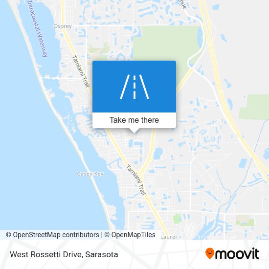 West Rossetti Drive map