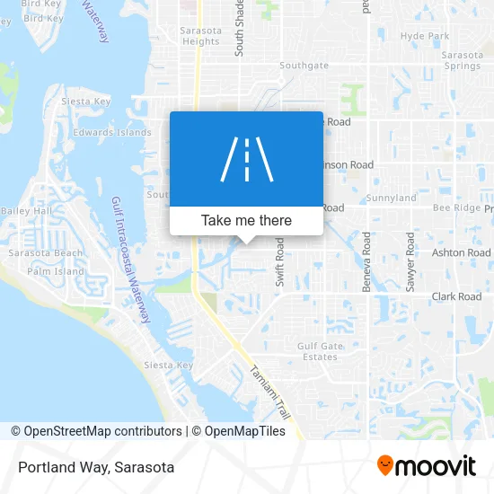 Portland Way map