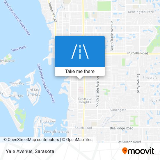 Mapa de Yale Avenue