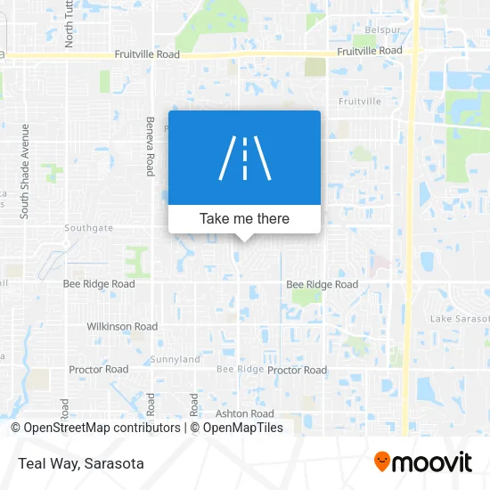 Teal Way map