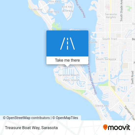 Treasure Boat Way map