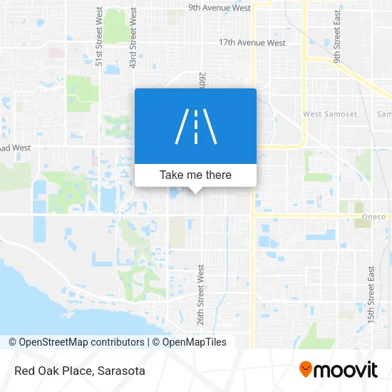 Red Oak Place map