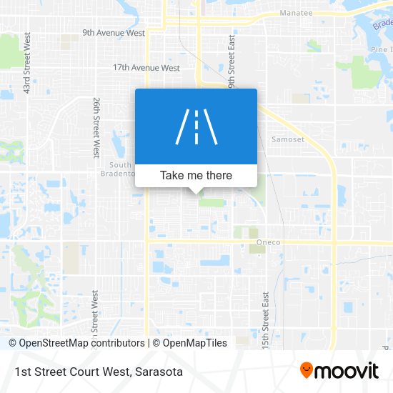 1st Street Court West map