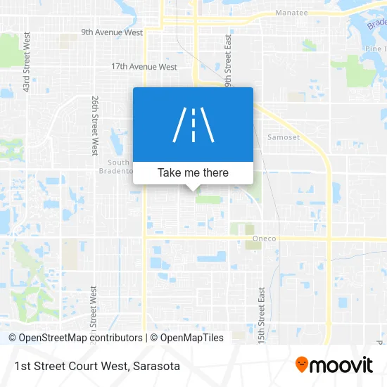 1st Street Court West map