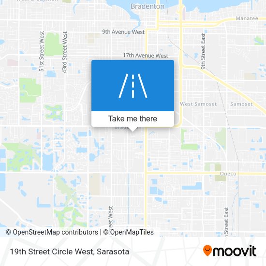 19th Street Circle West map