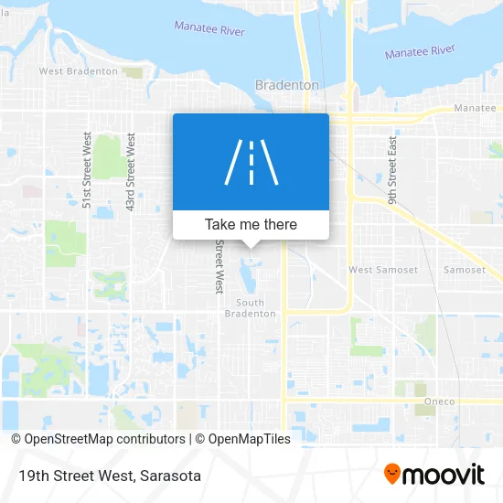 19th Street West map
