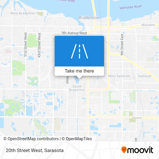 20th Street West map