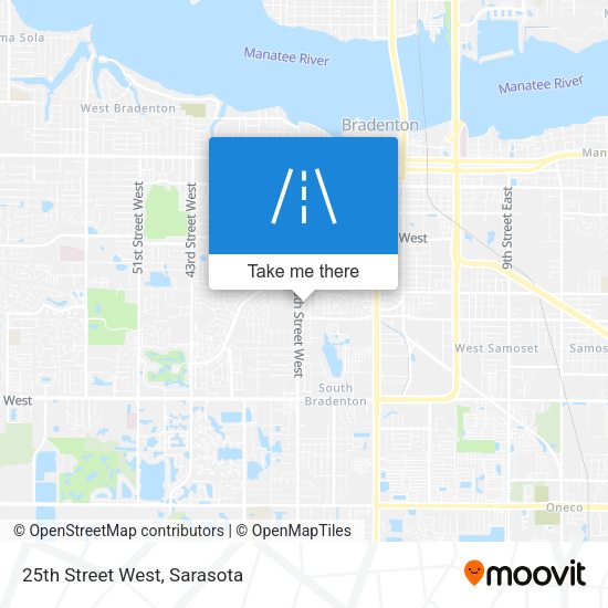25th Street West map