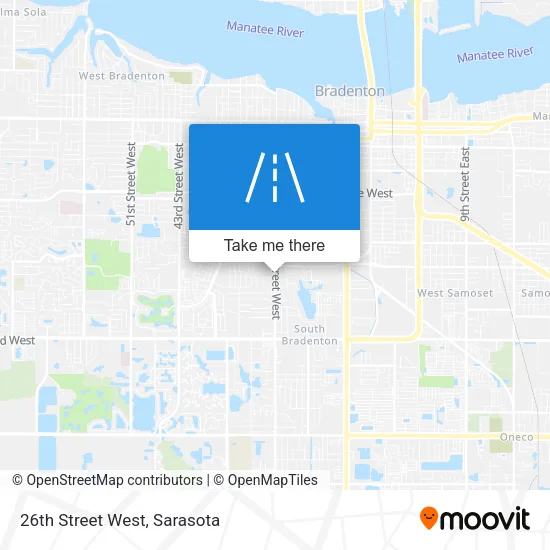 26th Street West map