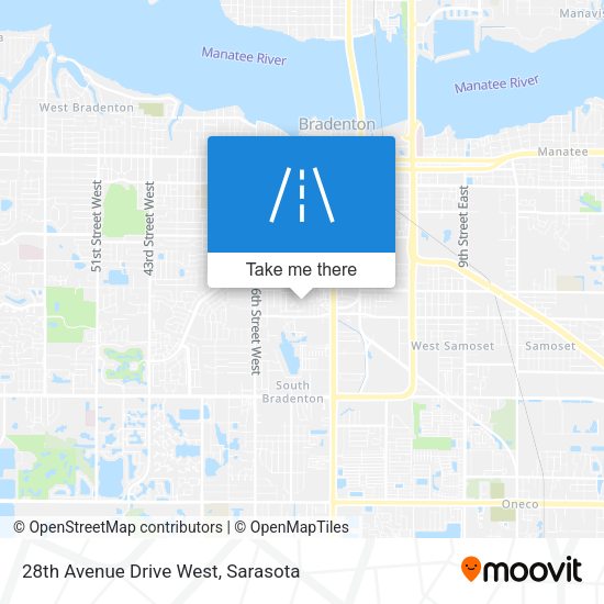 28th Avenue Drive West map