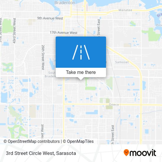 3rd Street Circle West map