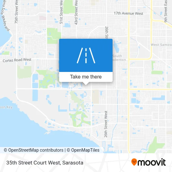 35th Street Court West map