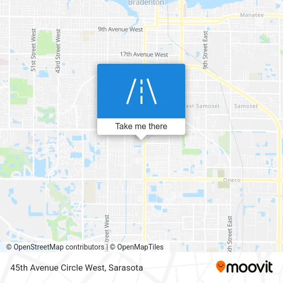 45th Avenue Circle West map
