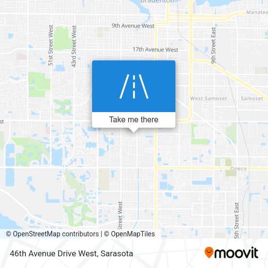46th Avenue Drive West map