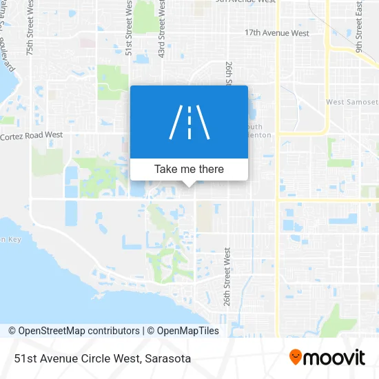 51st Avenue Circle West map