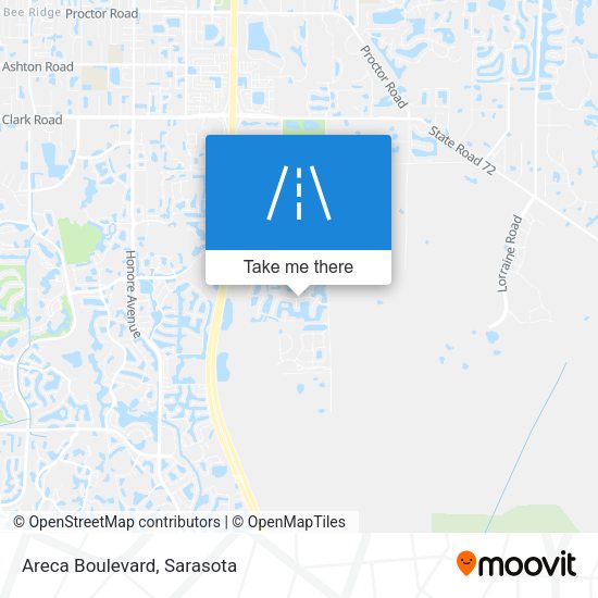 Areca Boulevard map