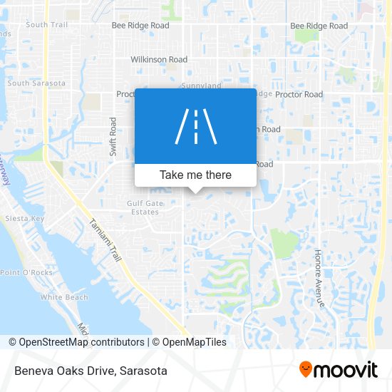 Beneva Oaks Drive map