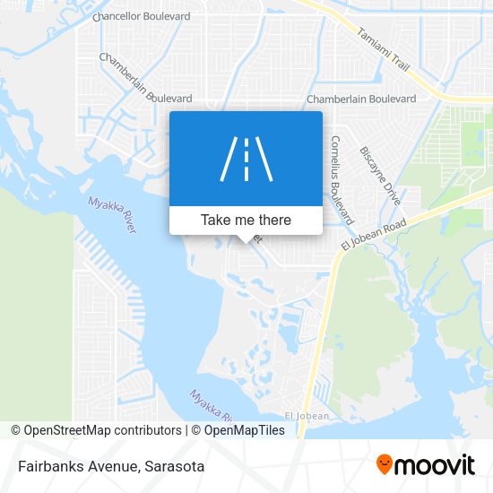 Mapa de Fairbanks Avenue