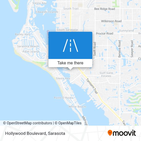 Hollywood Boulevard map