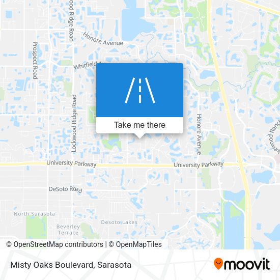Misty Oaks Boulevard map