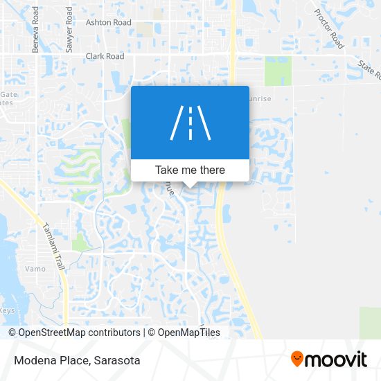 Mapa de Modena Place