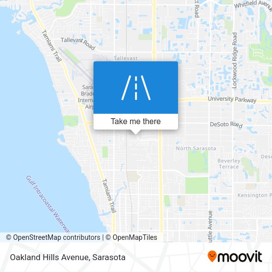 Mapa de Oakland Hills Avenue