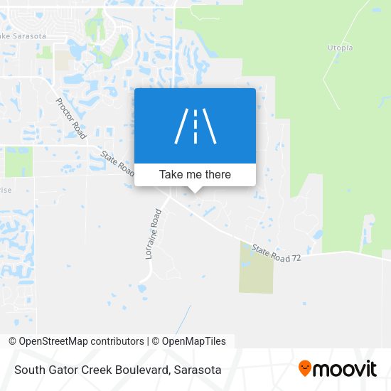 South Gator Creek Boulevard map