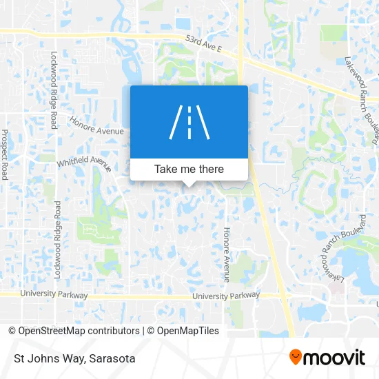 St Johns Way map