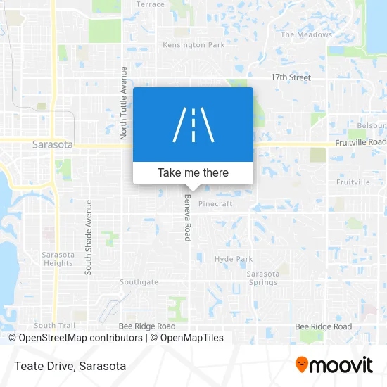 Teate Drive map